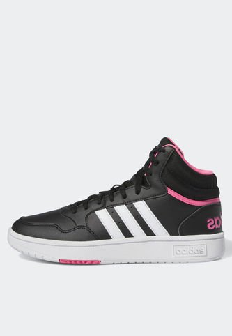 Tenis Lifestyle Negro-Blanco-Fucsia adidas Performance Hoops 3.0 Mid adidas Performance