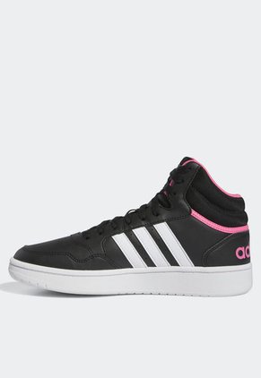 Tenis Lifestyle Negro-Blanco-Fucsia adidas Performance Hoops 3.0 Mid