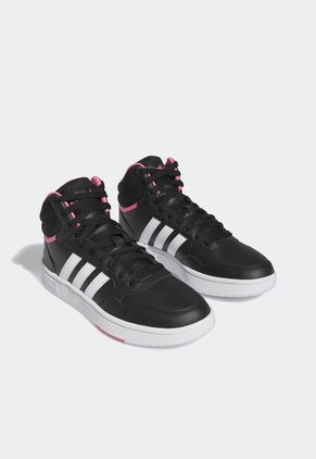 Tenis Lifestyle Negro-Blanco-Fucsia adidas Performance Hoops 3.0 Mid