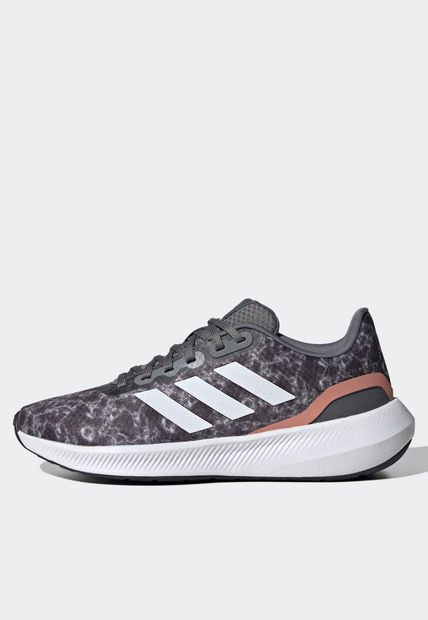 Tenis Running Gris-Blanco-Nude adidas Performance Runfalcon 3.0