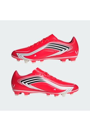 Guayos Beige Adidas F50 Messi Club Terreno Firme/Multiterreno Rojo