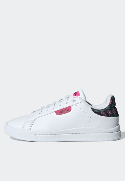 Tenis Lifestyle Blanco-Negro-Fucsia adidas Performance Court Silk