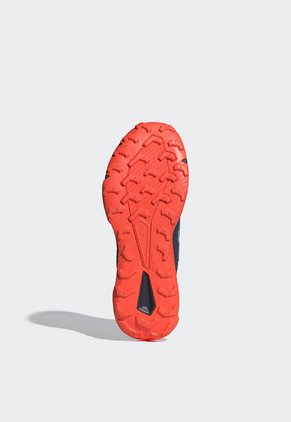 Tenis Trail Running Azul Petróleo-Naranja Neón adidas Performance Tracefinder