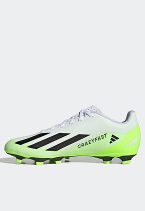 Guayo Blanco-Amarillo Neón-Blanco adidas Performance X Crazyfast.4 FXG