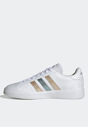 Tenis Lifestyle Blanco-Dorado-Azul Plata adidas Performance Grand Court Base 2