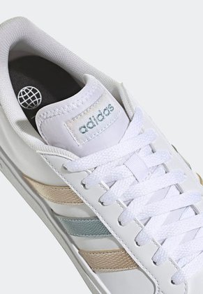 Tenis Lifestyle Blanco-Dorado-Azul Plata adidas Performance Grand Court Base 2