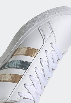 Tenis Lifestyle Blanco-Dorado-Azul Plata adidas Performance Grand Court Base 2