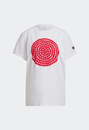 Camiseta Blanco-Rojo adidas Performance Sportswear Marimekkp Estampado