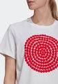 Camiseta Blanco-Rojo adidas Performance Sportswear Marimekkp Estampado de adidas Performance