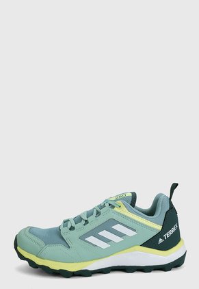 Tenis Running Verde-Blanco-Amarillo adidas Performance Terrex Agravic Tr W
