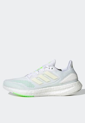 Tenis Running Blanco-Verde Neón-Beige adidas Performance Pureboost 22