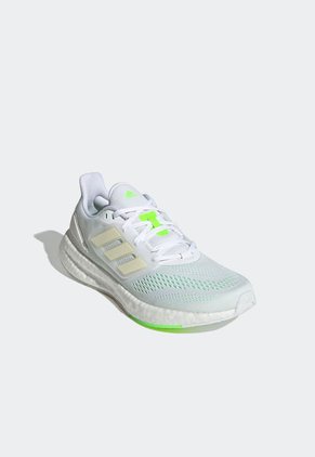 Tenis Running Blanco-Verde Neón-Beige adidas Performance Pureboost 22