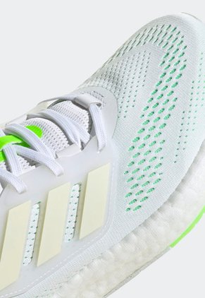 Tenis Running Blanco-Verde Neón-Beige adidas Performance Pureboost 22