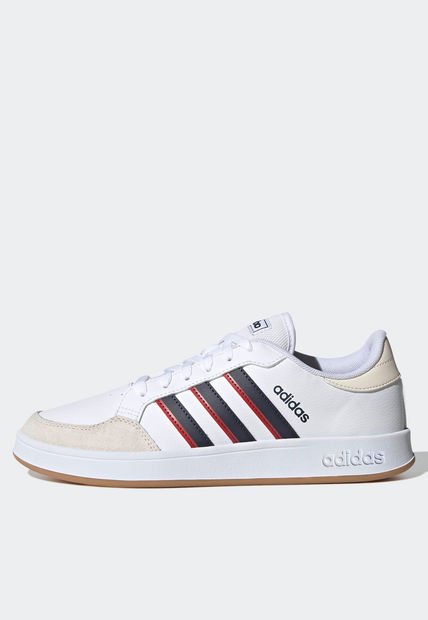 Tenis Lifestyle Blanco-Azul Navy-Rojo adidas Performance Breaknet Court
