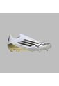 Guayos Adidas Hombre F50 Elite Laceless FG - Blanco/Dorado de adidas Performance