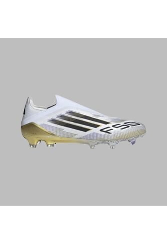 Guayos Adidas Hombre F50 Elite Laceless FG - Blanco/Dorado adidas Performance