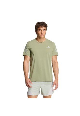Polera Manga Corta Running Adultos Verde adidas Performance