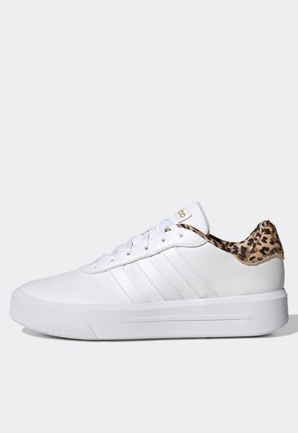 Tenis Lifestyle Blanco-Animal Print-Dorado adidas Performance Court Platform