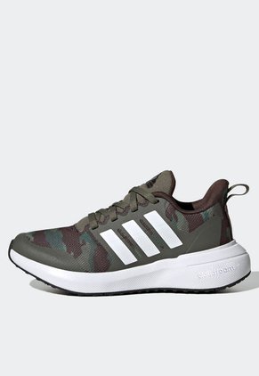 Tenis Running Verde-Café-Blanco adidas Kids Fortarun 2.0 Cloudfoam Sport Running Lace