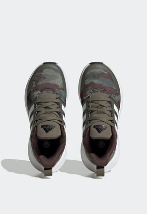 Tenis Running Verde-Café-Blanco adidas Kids Fortarun 2.0 Cloudfoam Sport Running Lace