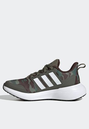Tenis Running Verde-Café-Blanco adidas Kids Fortarun 2.0 Cloudfoam Sport Running Lace