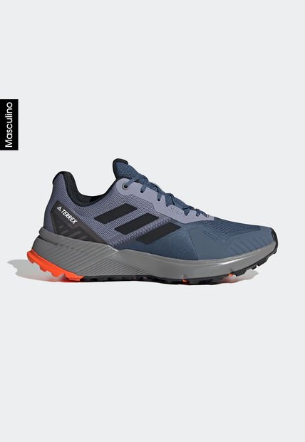 Tenis Trail Azul-Gris-Naranja adidas Performance Terrex Soulstride
