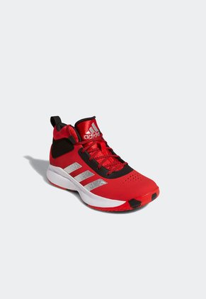 Tenis Basketball Rojo-Blanco-Negro-Plateado adidas Kids Cross Em Up 5 K Wide