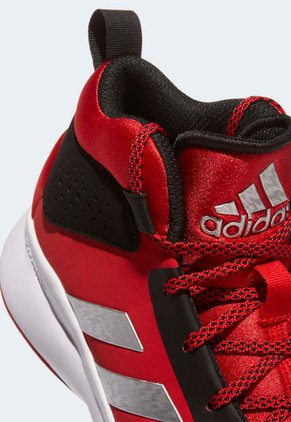 Tenis Basketball Rojo-Blanco-Negro-Plateado adidas Kids Cross Em Up 5 K Wide