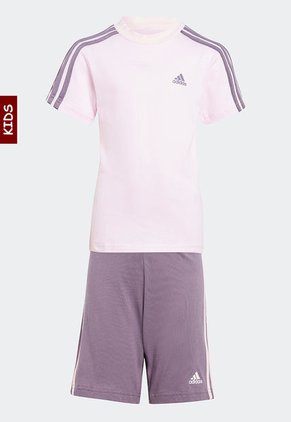 Conjunto Deportivo Rosa-Violeta adidas Performance Essentials 3 Rayas