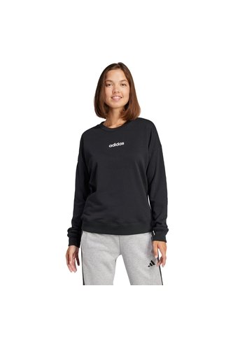 Buzo Negro Adidas Essentials Linear French Terry Mujer adidas Performance