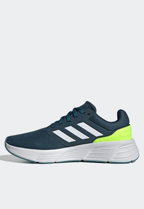 Tenis Running Azul Petróleo-Amarillo Neón-Blanco adidas Performance Galaxy 6