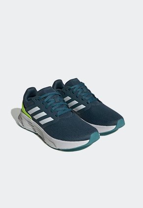 Tenis Running Azul Petróleo-Amarillo Neón-Blanco adidas Performance Galaxy 6