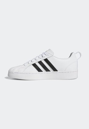 Tenis Lifestyle Blanco-Negro-Plateado adidas Performance Court Low Streetcheck Cloudfoam