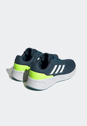 Tenis Running Azul Petróleo-Amarillo Neón-Blanco adidas Performance Galaxy 6