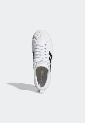 Tenis Lifestyle Blanco-Negro-Plateado adidas Performance Court Low Streetcheck Cloudfoam