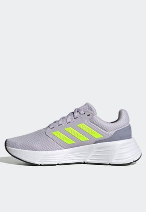 Tenis Running Gris-Verde Neón-Blanco adidas Performance Galaxy 6