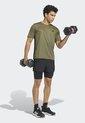 Camiseta Training adidas Performance Workout Essentials Base 3 Rayas Verde Oliva de adidas Performance