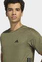Camiseta Training adidas Performance Workout Essentials Base 3 Rayas Verde Oliva de adidas Performance