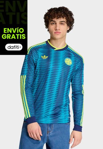 Camiseta Selección Colombia Manga Larga adidas Originals Visitante 26 Azul adidas Performance