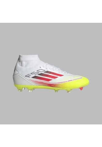 Guayos Adidas Mujer F50 League Mid FG/MG Cleats-Blanco adidas Performance