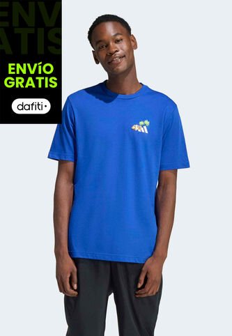 Camiseta adidas Sportswear Graphic Mini Embroidery Surfing Azul adidas Performance