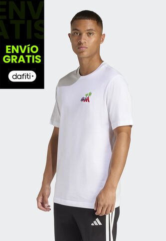 Camiseta adidas Sportswear Graphic Mini Embroidery Surfing Blanco adidas Performance