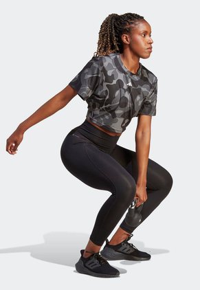 Camiseta Corta Negro-Gris adidas Performance Train Essentials