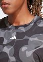 Camiseta Corta Negro-Gris adidas Performance Train Essentials de adidas Performance