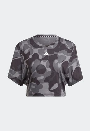 Camiseta Corta Negro-Gris adidas Performance Train Essentials