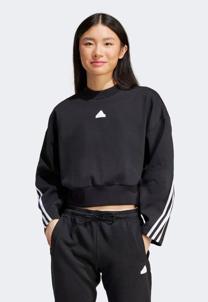 Buzo Negro-Blanco adidas Sportswear Future Icons 3 Rayas