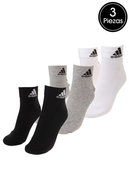 Calcetines Blanco-Gris-Negro adidas Performance Per Ankle T 3pp