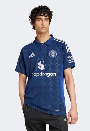 Camiseta Azul-Blanco adidas Performance Visitante Manchester United 24/25