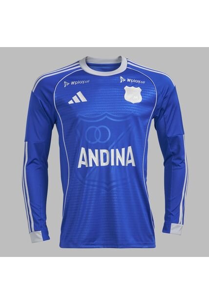 Camiseta Adidas Hombre Local Millonarios FC 2026 Manga Larga - Azul