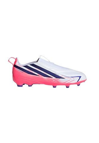 Guayos Blanco Adidas F50 Hyperfast League Sin Cordones Terreno Firme Niños Blanco adidas Performance